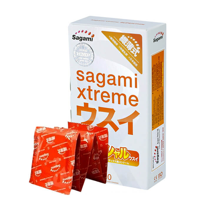 Bao cao su siêu mỏng Sagami Xtreme Superthin 10 chiếc Nhật Bản