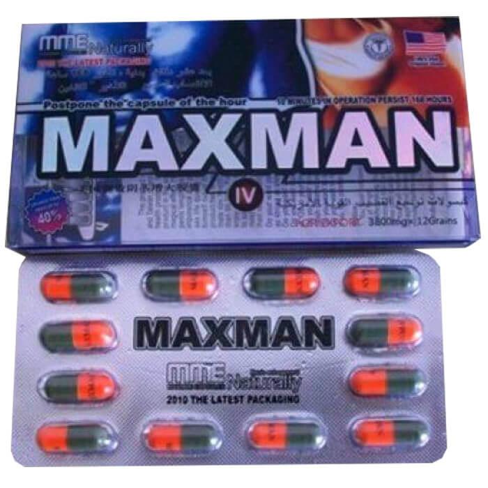 Thuốc Điều Trị Rối Loạn Cương Dương Maxman Iv 12 Viên Mỹ